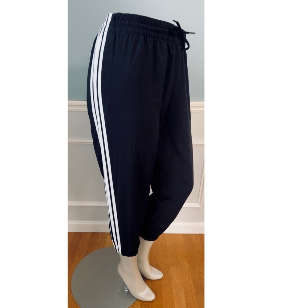 NWT Adidas White Stripes Pants 7/8 Cropped Size 2X 2XL XXL New $50 Activewear - Picture 7 of 14